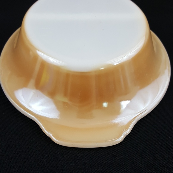Vtg Fire King Peach Lustre Divided Serving Dish - Picture 6 of 8